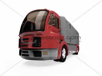 Future concept of cargo truck isolated view