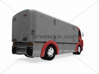 Future concept of cargo truck isolated view
