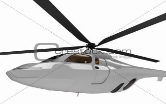 Future concept of helicopter isolated view