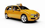 Future concept of taxi car isolated view