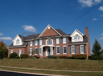 Large Two Story Brick Home