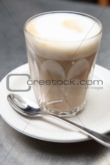 Elegant latte coffee