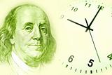 Benjamin Franklin and clock