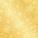 Golden snow flake winter pattern