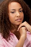 Beautiful Mixed Race African American Girl With An Enigmatic Smi