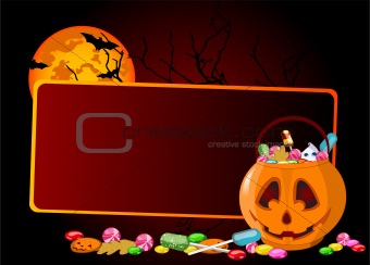 Halloween treats background