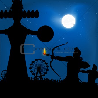 dasshera festival - the burning of the ravana