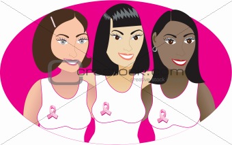 Pink Cancer Ribbon Women 2