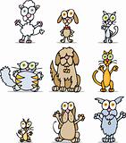 Cartoon Cats and Dogs