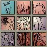 Floral Pattern - set of 9