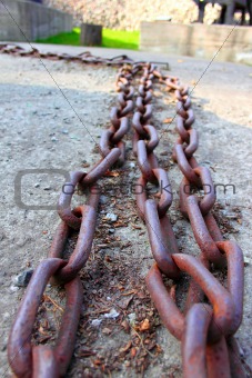 Metal rusty chain