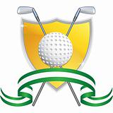 Golf Themed Background - Yellow Shield