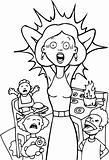 Stressed Mom at Home - black and white