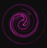 Purple Swirling Spiral on Black Background