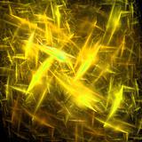 Yellow static, lightening or electric charged explosion fractal.
