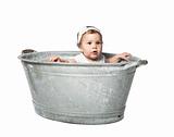 Baby in a bucket