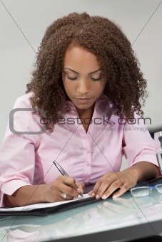 Beautiful Mixed Race African American Female Student or Business