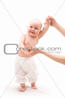 Bbaby with mother hands