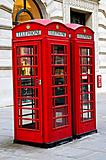 Telephone boxes in London