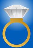 Diamond Ring - Gold Band