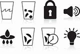 Refrigerator Icons: Black Set
