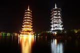 Pagodas at Night