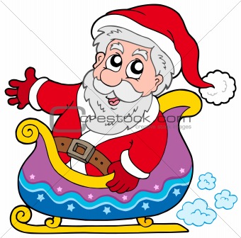Santa Claus on sledge