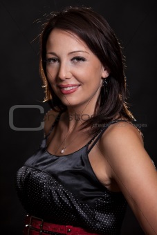 Young attractive brunette caucasian woman