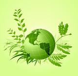 green floral ecological  Background