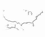 USA 3D White Map 