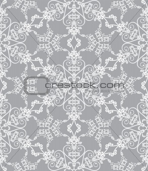 Snowflakes on silver background