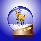 Winter sphere with a reindeer