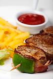 grilled fillet of pork and french fries
