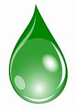Illustration of a green waterdrop
