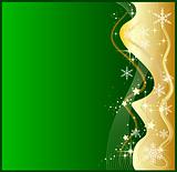 Illustration of a abstract green christmas background