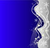 Illustration of a abstract blue christmas background