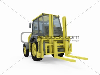 Construction truck isolated view