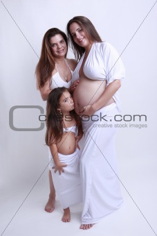 3 generations awaiting a newborn