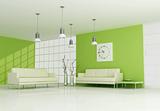 green contemporary interior