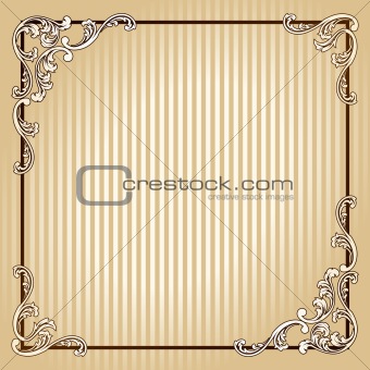 Elegant square vintage sepia frame