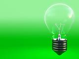 green eco classic light bulb with space for write