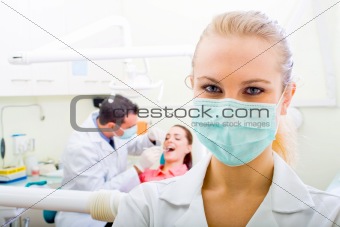 female dentist