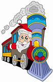 Santa Claus on train