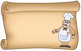 Old parchment with chef