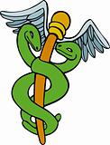 Caduceus Medical Symbol - Cartoon