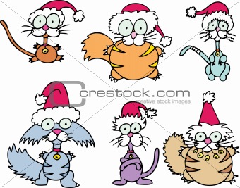 Image 2262724: Cartoon Cats - Christmas from Crestock Stock Photos