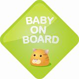 Baby on board cat