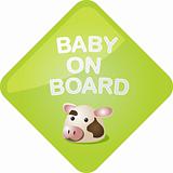 Baby on board cow