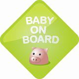 Baby on board pig