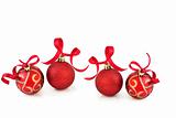 Red and Gold Christmas  Baubles
